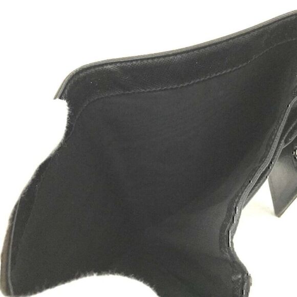 ⭐ PRADA Logo Plate Khaki Nylon Trifold Wallet/9W0514 - Picture 4 of 8